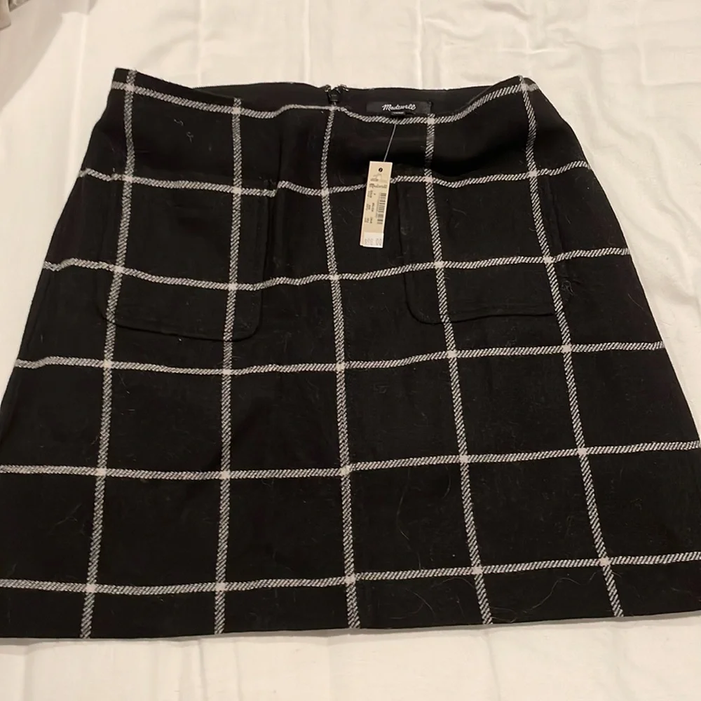 Madewell Museum Patch-Pocket Mini Skirt in Windowpane Size 4 (NWT) - Picture 5 of 6